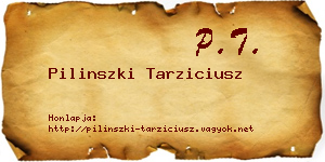 Pilinszki Tarziciusz névjegykártya